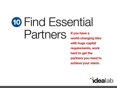 Lesson #10: Find Essential Partners